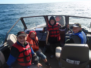 Happy boys in Old Boat