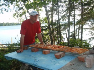 Getting ready to smoke fish summer 2009 at Lac La Belle. Delicious!!