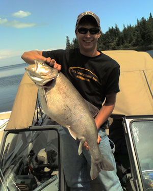 Leo's Isle Royale Laker last summer. His largest ever, caught on a hand line.